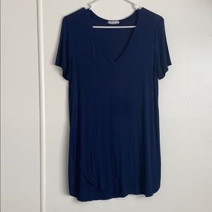 Blue v-neck shirt